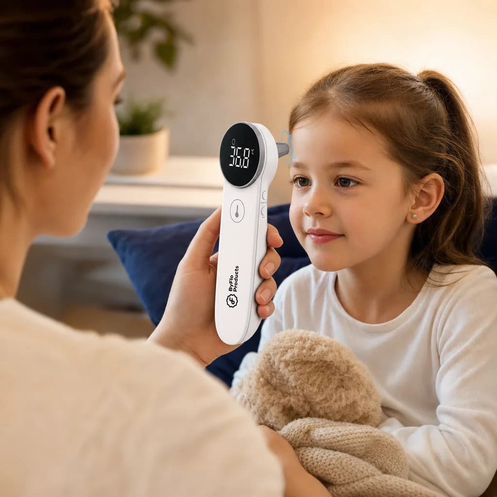 JPD-FR301 4-in-1 infrared thermometer in use