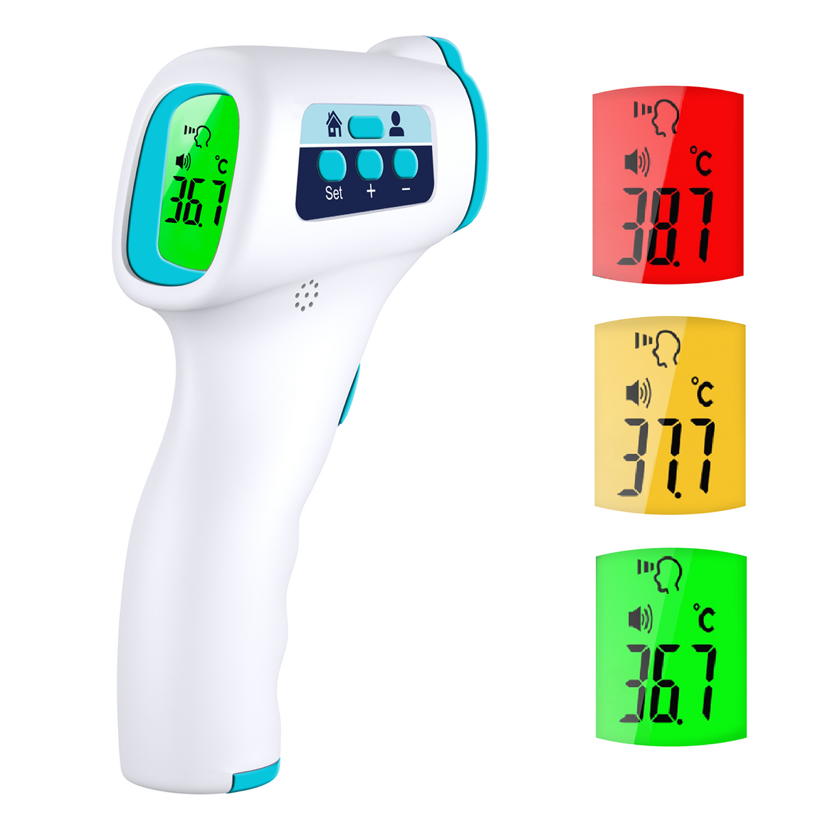 Thermomètre frontal ByFloProducts, thermomètre numérique sans contact pour adulte et bébé (JZK-601)
