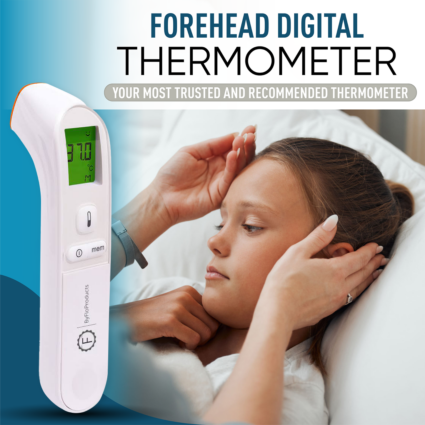 Thermomètre frontal numérique ByFloProducts (PG-IRT1602)