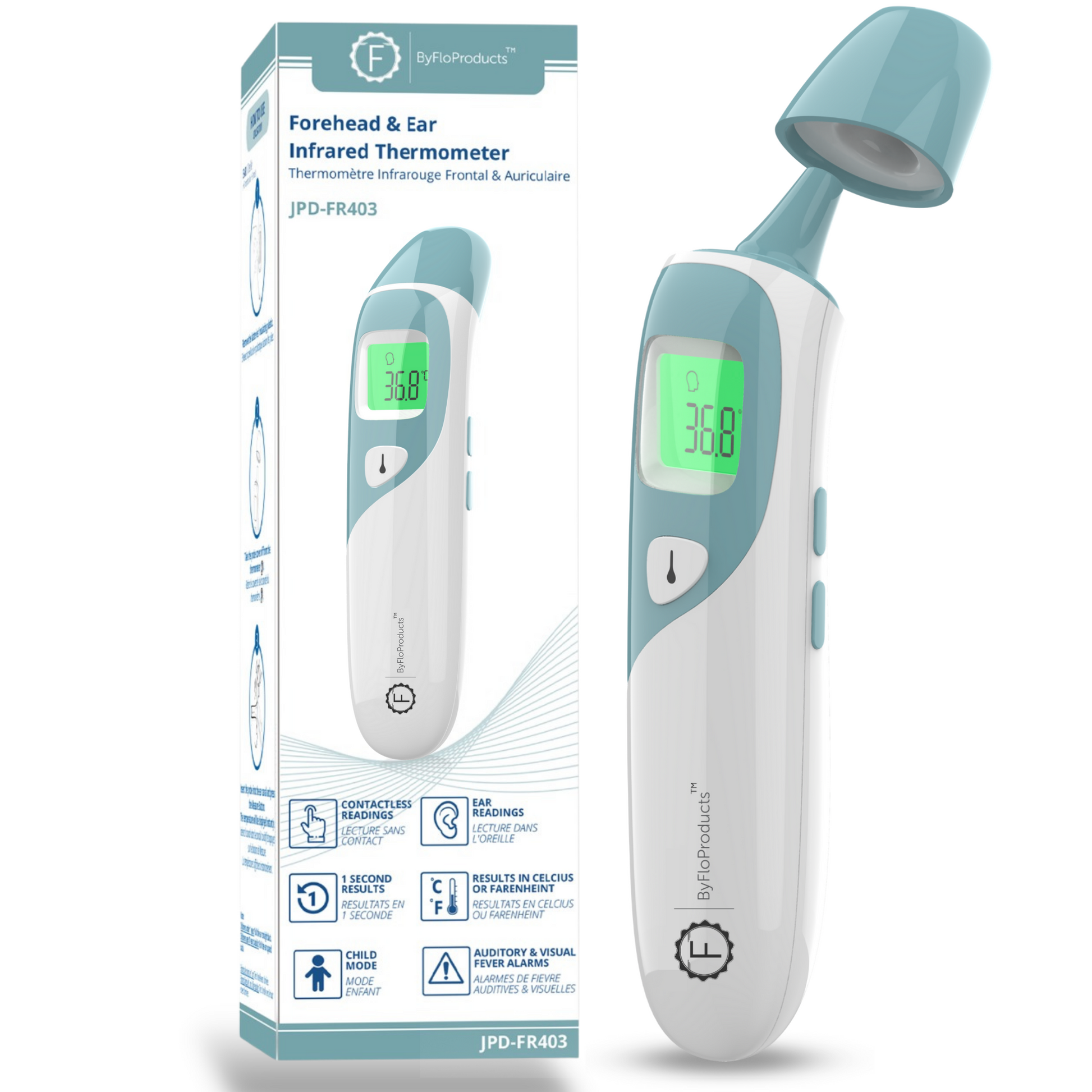 10 deuxième thermomètre à lecture rapide pour adultes, bébé, oral numérique  et amp; Thermomètre rectal pour la fièvre, thermomètre médical