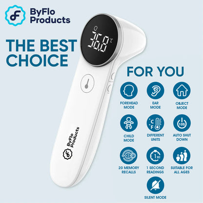 ByFloProducts 4-in-1 Non-Contact Infrared Thermometer (JPD-FR301)