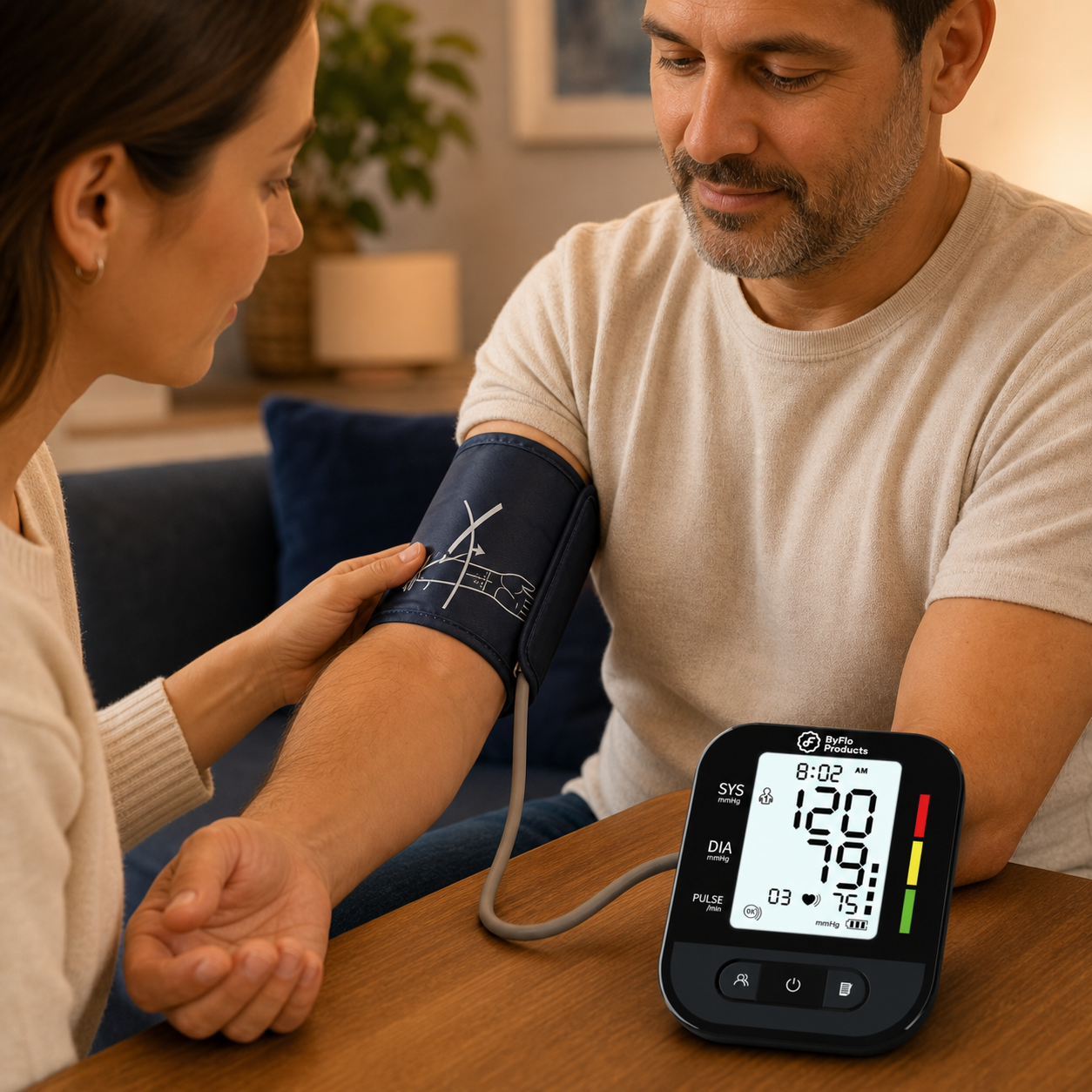 ByFlo Products home health device in a calm family setting